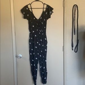 Black Floral Jumpsuit